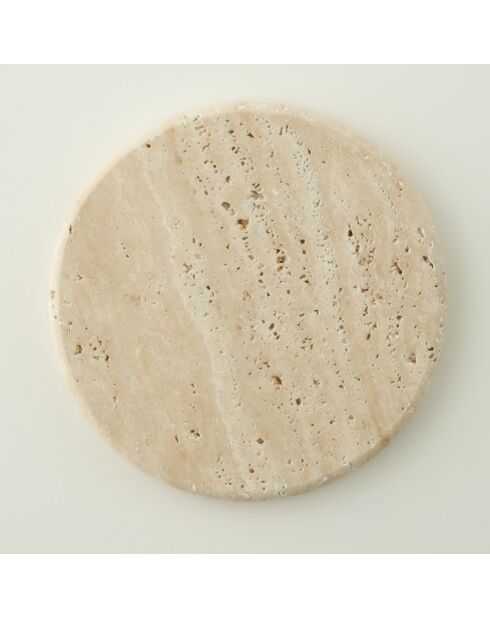Dessous de plat en travertin d'Éphèse naturelle - 20 cm