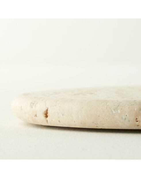 Dessous de plat en travertin d'Éphèse naturelle - 20 cm