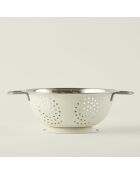 Scolapasta in acciaio Giza bianco - 35,5x28x11,8 cm