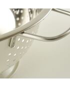 Scolapasta in acciaio Giza bianco - 35,5x28x11,8 cm