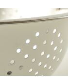 Scolapasta in acciaio Giza bianco - 35,5x28x11,8 cm