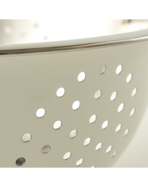 Scolapasta in acciaio Giza bianco - 35,5x28x11,8 cm