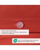 Copripiumino matrimoniale Arno in raso di cotone 100% terracotta