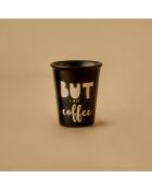 Espressotasse aus schwarzem Steinzeug, 100 ml