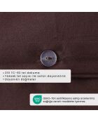 Copripiumino matrimoniale Arno in 100% cotone satinato marrone - 260x240 cm