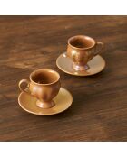 Set di 2 tazze da caffè Clara arancioni