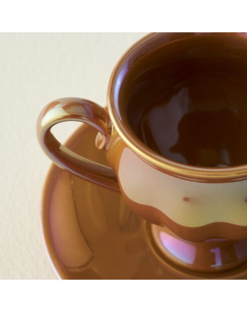 Set di 2 tazze da caffè Clara arancioni