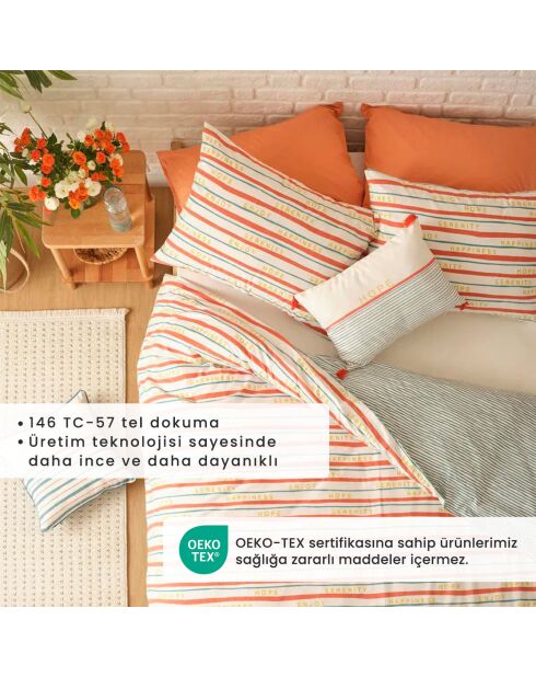 Copripiumino semplice per Capodanno 100% cotone multicolore - 240x220 cm