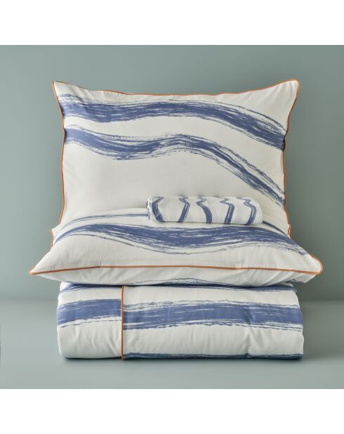 Copripiumino matrimoniale Marine in raso di cotone 100% blu - bianco - 200x220 cm