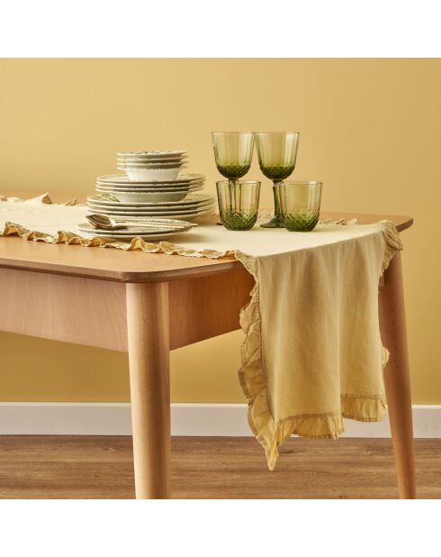 Chemin de table jaune - 50x150 cm