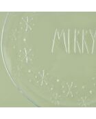Assiette de service Merry Glass naturel - 28 cm