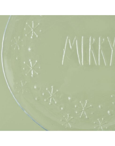 Assiette de service Merry Glass naturel - 28 cm