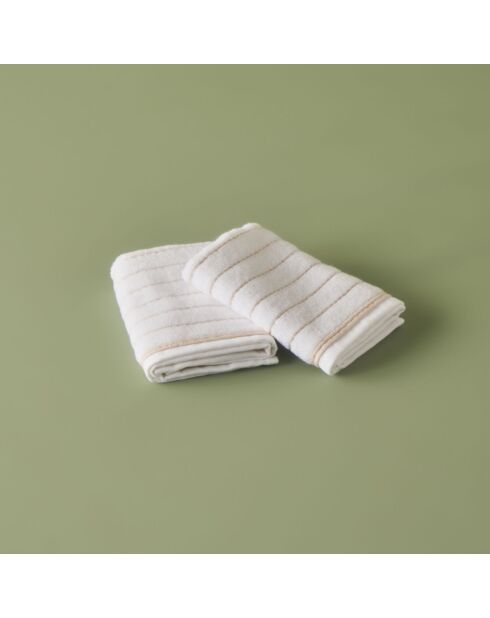 Set aus 2 beigen Belinda Badetüchern