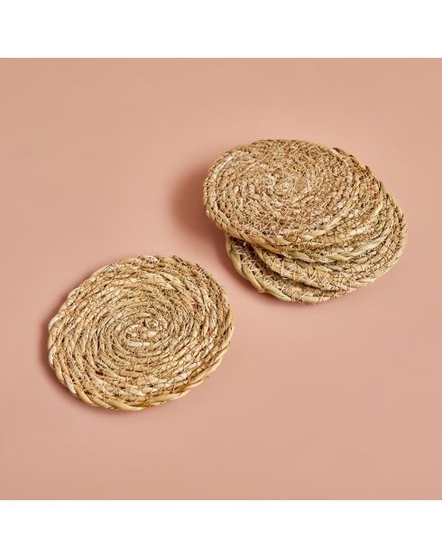 6 posavasos naturales Rafe - 10 cm