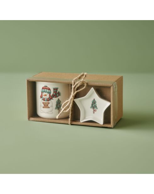 Bone porseleinen beker veelkleurig - 300cc