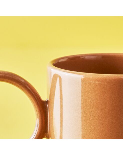 Set van 2 poederroze Arcana espressokopjes