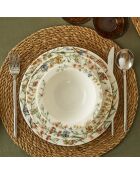 Le service de table Flores en porcelaine multicolore - 24 pièces