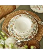Le service de table Flores en porcelaine multicolore - 24 pièces