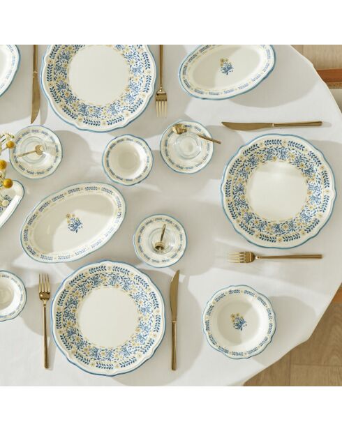 Set de desayuno azul Liana - 26 piezas