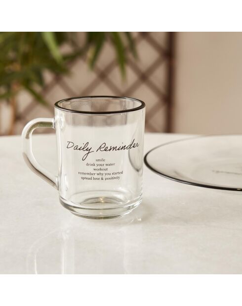 Schwarzer Glasbecher - 250 cc