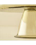 Plat de présentation en verre sur pied Geo vert - 21x16 cm