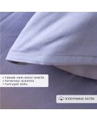 Set di 2 federe standard blu in raso di cotone 100%