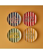 Lot de 4 assiettes Line multicolores - 21 cm