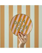 Lot de 4 assiettes Line multicolores - 21 cm