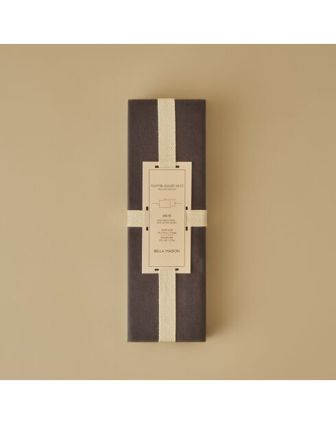 Set di 2 federe standard in 100% cotone satinato antracite