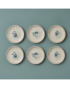 Lot de 6 assiettes Marin multicolores - 19 cm
