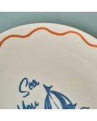 Lot de 6 assiettes Marin multicolores - 19 cm