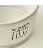 Cuenco de gres bohemio blanco - 850 cc