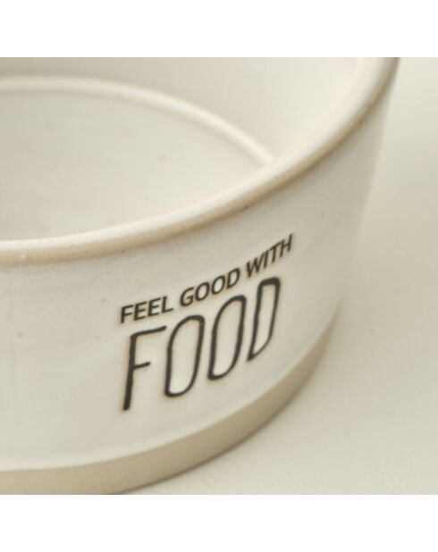 Cuenco de gres bohemio blanco - 850 cc