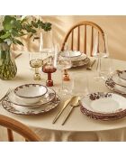 Juego de vajilla Jolly de porcelana roja - 18 piezas