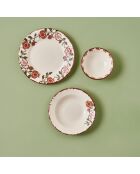 Juego de vajilla Jolly de porcelana roja - 18 piezas