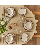 Juego de vajilla Jolly de porcelana roja - 18 piezas