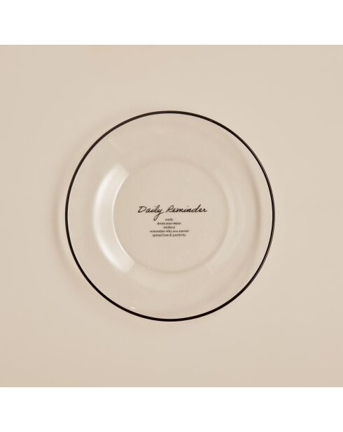 Assiette de dessert noire - 19 cm