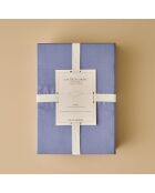 Lenzuolo matrimoniale Arno in raso 100% cotone Blu - 160x200x35 cm
