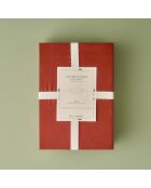 Lenzuolo matrimoniale Arno in raso di terracotta 100% cotone - 160x200x35 cm