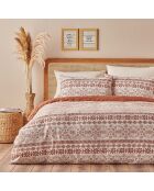 Copripiumino matrimoniale Arno in terracotta - 260x240 cm