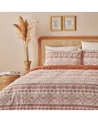 Copripiumino matrimoniale Arno in terracotta - 260x240 cm