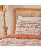 Copripiumino matrimoniale Arno in terracotta - 260x240 cm