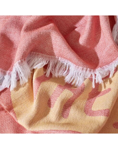 Peshtamal Love The Sea Terrakotta-Serviette, 90 x 160 cm