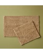 Lot de 2 tapis confortables beiges