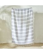 Peshtamal grau gestreifte Serviette - 90x160 cm