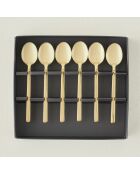 Lot de 6 cuillères à café Milano en or