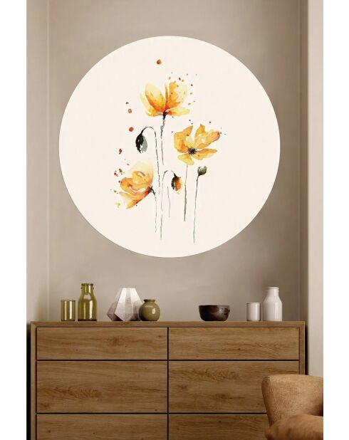 Veelkleurige decoratieve muursticker 78 x 78 cm