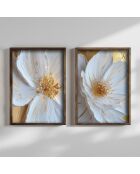 Tableau décoratif encadré en MDF (2 pièces) multicolore - 70 x 50 x 3,5 cm