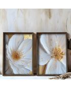 Tableau décoratif encadré en MDF (2 pièces) multicolore - 70 x 50 x 3,5 cm