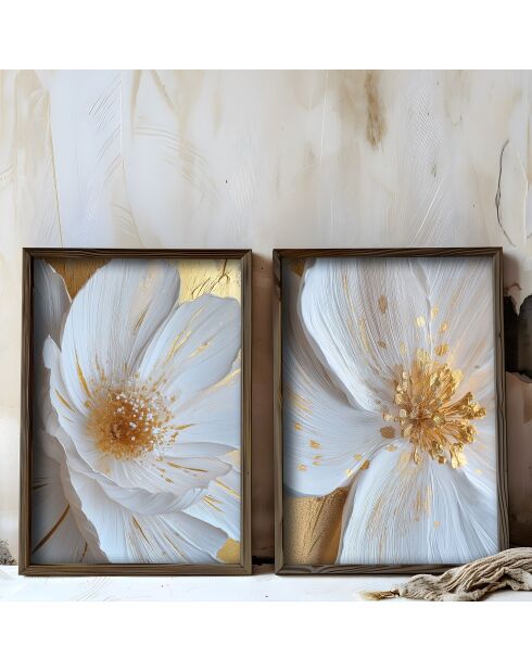 Quadro decorativo in MDF con cornice (2 pezzi) 70 x 50 x 3,5 cm